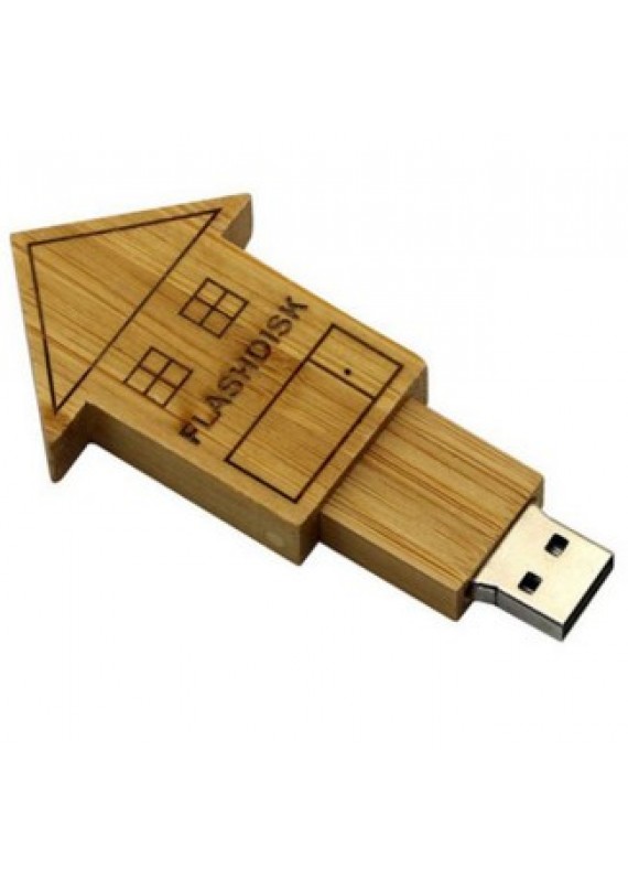 房屋形的木製USB手指