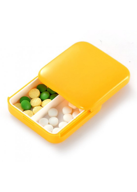 推拉式兩格方形藥盒  