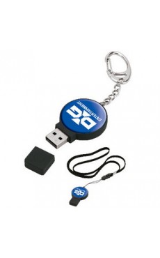 塑膠圓USB儲存器匙扣
