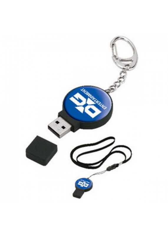 塑膠圓USB儲存器匙扣